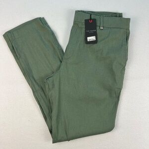 Ted Baker Linen Blend Chino Trousers Kimmel Slim Fit Tailored Pants Mens 34R NWT